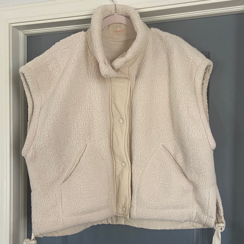 FP Movement by Free People Cream Teddy Vest